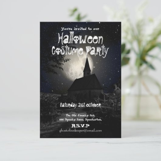 Moonlit Church Kaart (Staand voorkant)