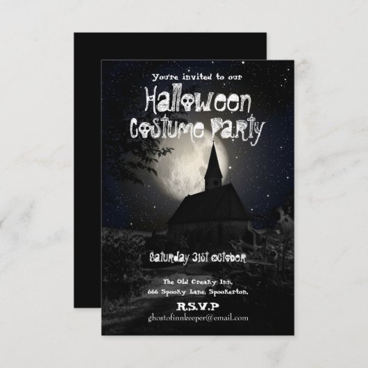 Moonlit Church Kaart (Voorkant / Achterkant)