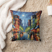 Moonlit City Street Kussen (Deken)