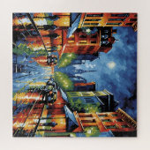 Moonlit City Street Legpuzzel (Horizontaal)