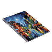 Moonlit City Street Notitieboek (Rechterzijde)