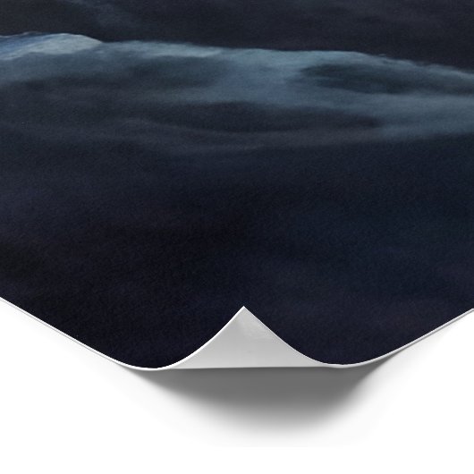 Moonlit Cliffside prachtig Poster (Hoek)