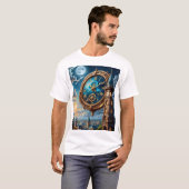 Moonlit Clock T-shirt Celestial Dream (Voorkant volledig)