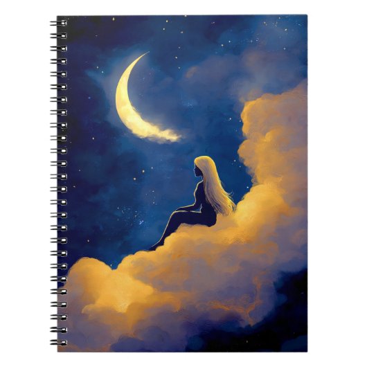 Moonlit Clouds Spiral Notebook Notitieboek (Voorkant)