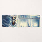 Moonlit Coastal Bedroom with Sleeping Cat Yogamat (Achterkant (horizontaal))