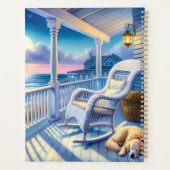 Moonlit Coastal Porch met Dog & Ocean Uitzicht Planner (Achterkant)