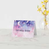 Moonlit Comfort: Get Well Soon Wenskaart Kaart (Gele Bloem)