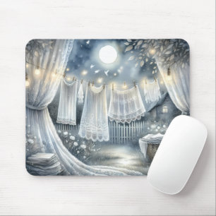 Moonlit CottageCore waslijn Muismat