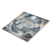 Moonlit CottageCore waslijn Tegeltje (Zijkant)