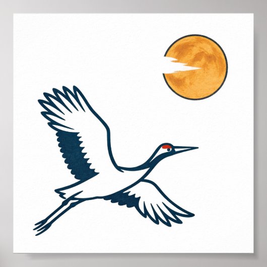 Moonlit Crane Poster (Voorkant)