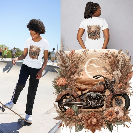 Moonlit Desert Magic - Boho-stijl Moto T-shirt