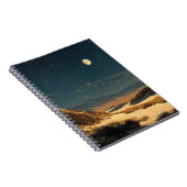 Moonlit Desert Sterrennacht Notitieboek (Rechterzijde)