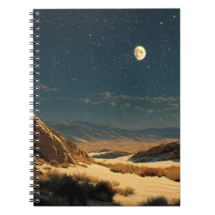 Moonlit Desert Sterrennacht Notitieboek