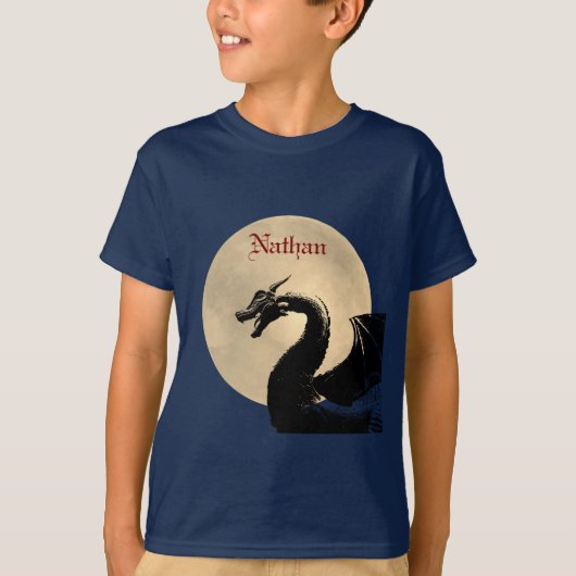 Moonlit Dragon gepersonaliseerd T-shirt (Voorkant)
