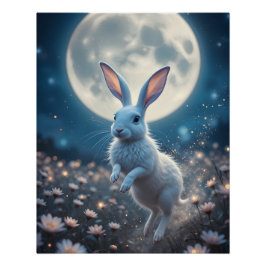 Moonlit Dream Hare Perfect Poster