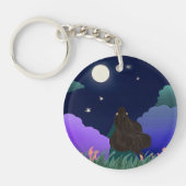 Moonlit Dreamer Girl Acrylic Keychain (Voorkant)