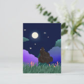 Moonlit Dreamer Girl Postcard Briefkaart (Staand voorkant)