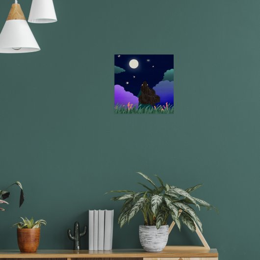 Moonlit Dreamer Girl Poster  (Woonkamer 1)