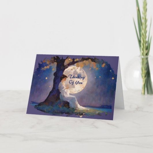 Moonlit Dreamer - Serene Night Sky Kaart (Voorkant)