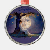 Moonlit Dreamer - Serene Night Sky Metalen Ornament (Voorkant)