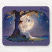 Moonlit Dreamer - Serene Night Sky Muismat (Voorkant)