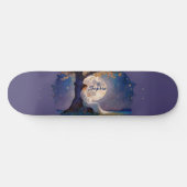 Moonlit Dreamer - Serene Night Sky Persoonlijk Skateboard (Horizontaal)