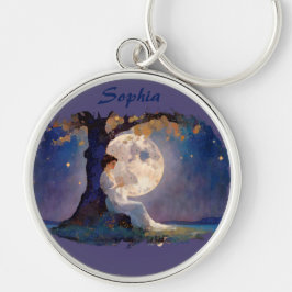 Moonlit Dreamer - Serene Night Sky Sleutelhanger