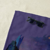 Moonlit Dreamer - Serene Night Sky Strandlaken (In situ)