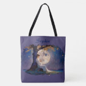 Moonlit Dreamer - Serene Night Sky Tote Bag (Voorkant)