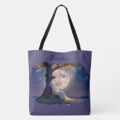 Moonlit Dreamer - Serene Night Sky Tote Bag (Achterkant)