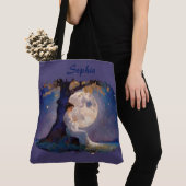 Moonlit Dreamer - Serene Night Sky Tote Bag (Dichtbij)