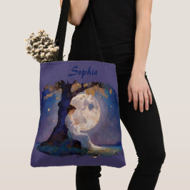 Moonlit Dreamer - Serene Night Sky Tote Bag