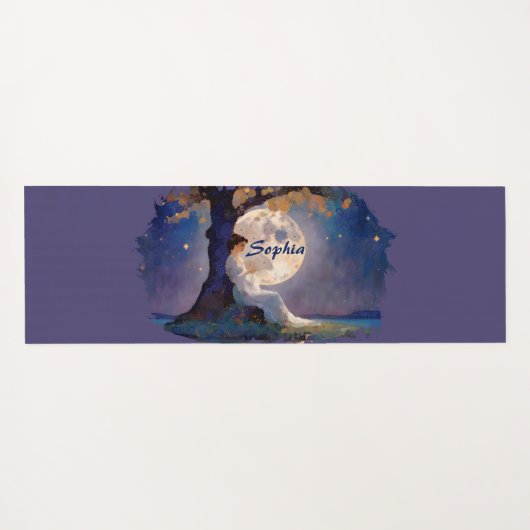 Moonlit Dreamer - Serene Night Sky Yogamat (Achterkant (horizontaal))