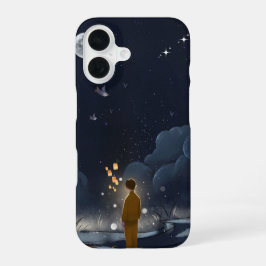 Moonlit Dreams – iPhone 16 Case | Night Sky Illust Hoesje