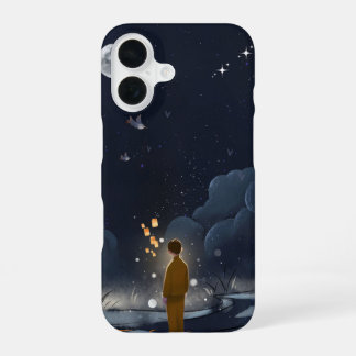 Moonlit Dreams – iPhone 16 Case | Night Sky Illust Hoesje