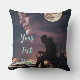 Moonlit Dreams Urban Night Sky Sierkussen