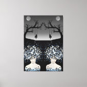 Moonlit Dreams: vrijheid en eenzaamheid Canvas Afdruk (Voorkant)