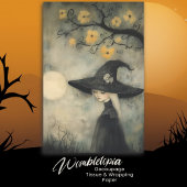  Moonlit Dreamy Witch Halloween Decoupage Tissuepapier