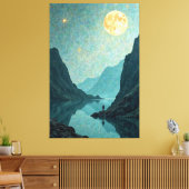 Moonlit droom canvas afdruk (Insitu (Woonkamer))