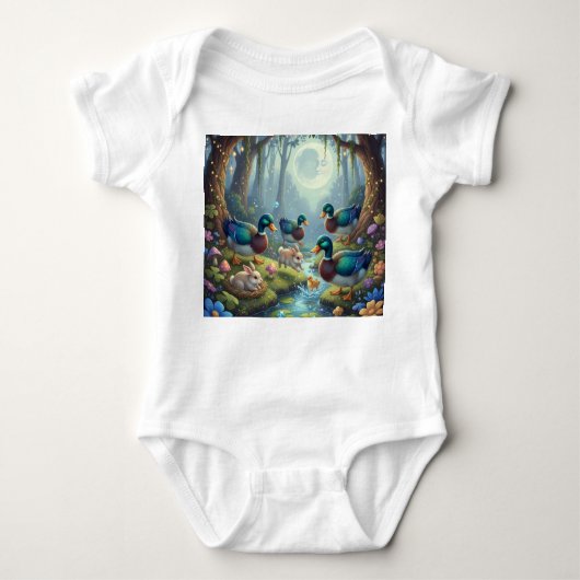 Moonlit Ducklings' Forest Romper (Voorkant)