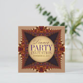 Moonlit Earth Lace Adult Dinner Party Uitnodiginge Kaart (Staand voorkant)