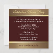 Moonlit Earth Lace Adult Dinner Party Uitnodiginge Kaart (Achterkant)