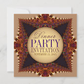 Moonlit Earth Lace Adult Dinner Party Uitnodiginge Kaart (Voorkant)