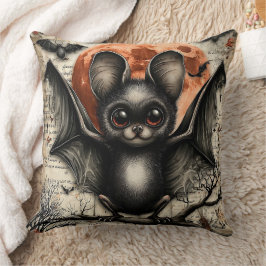 Moonlit Echo: De Sentinel met fluwelen vleugels Kussen