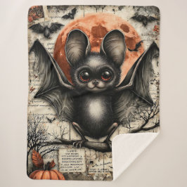 Moonlit Echo: De Sentinel met fluwelen vleugels Sherpa Deken