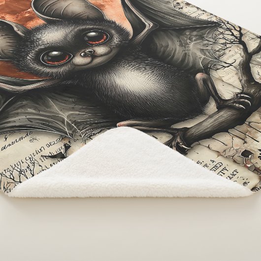 Moonlit Echo: De Sentinel met fluwelen vleugels Sherpa Deken (3/4)