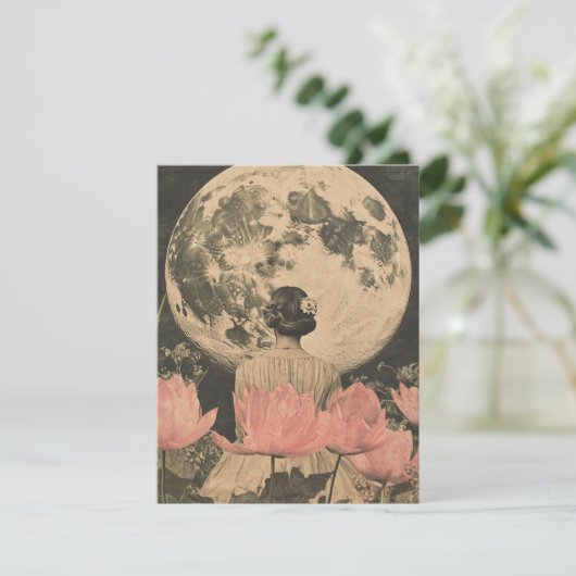 Moonlit Elegance - Back Uitzicht van Vrouw met Maa (Staand voorkant)