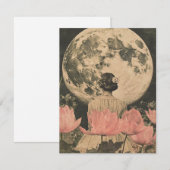 Moonlit Elegance - Back Uitzicht van Vrouw met Maa (Voorkant / Achterkant)