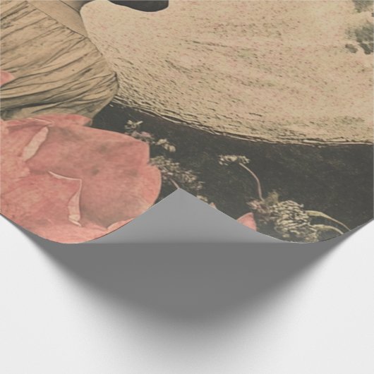 Moonlit Elegance - Back Uitzicht van Vrouw met Maa Cadeaupapier (Hoek)