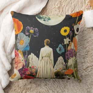 Moonlit Elegance - Het Uitzicht van de vrouw met d Kussen